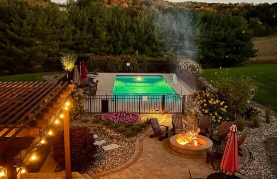 Liberty Hill Lodge Pool at night