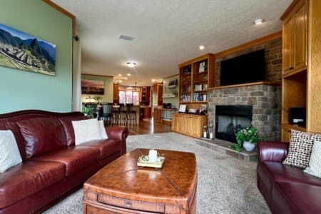 Liberty Hill Lodge Living Room with Fire Place