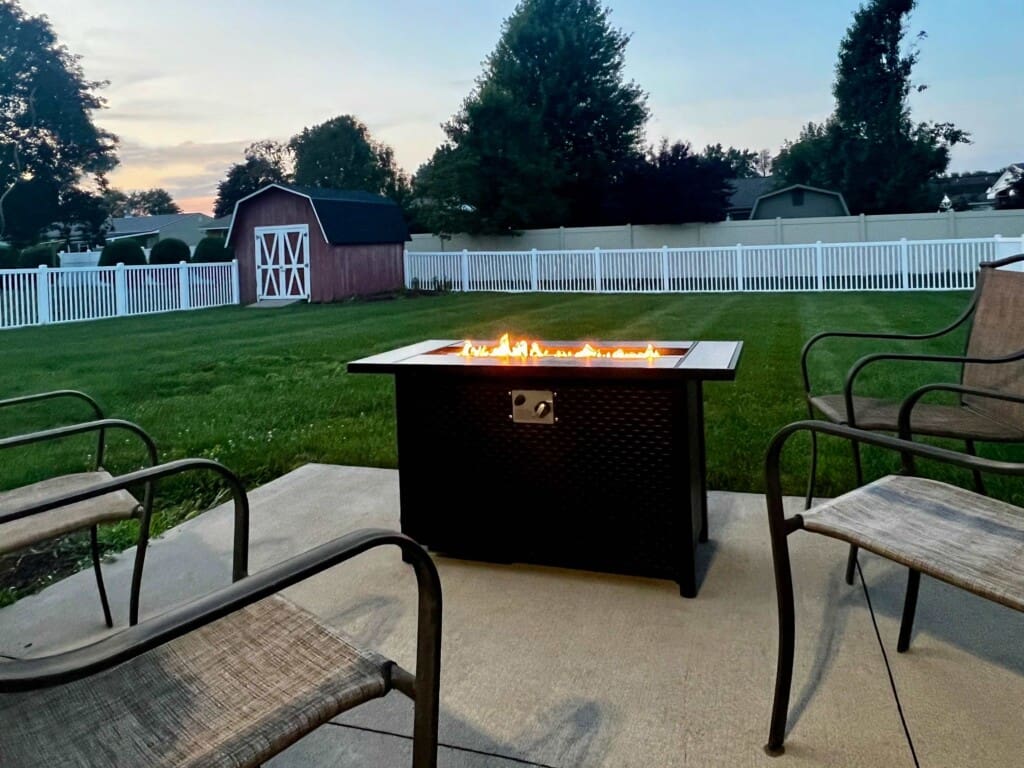 Backyard fire pit at 30 something