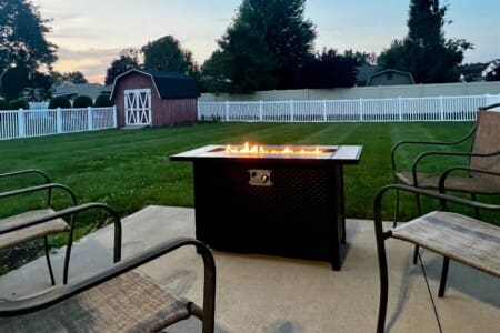 Backyard fire pit at 30 something