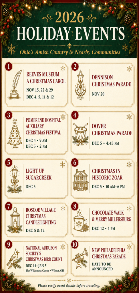 Amish Country Holiday Events 2026
